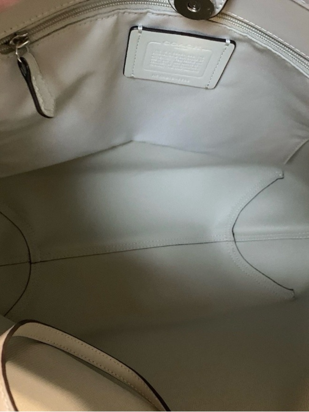 NWT COACH Signature Logo City Large Tote - Khaki Light Sage (WP184) - Picture 14 of 15